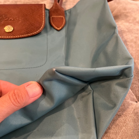 Longchamp Le Pliage Small (LONG STRAPS) Tote Shoulder Bag-BLUE NYLON - Picture 6 of 16